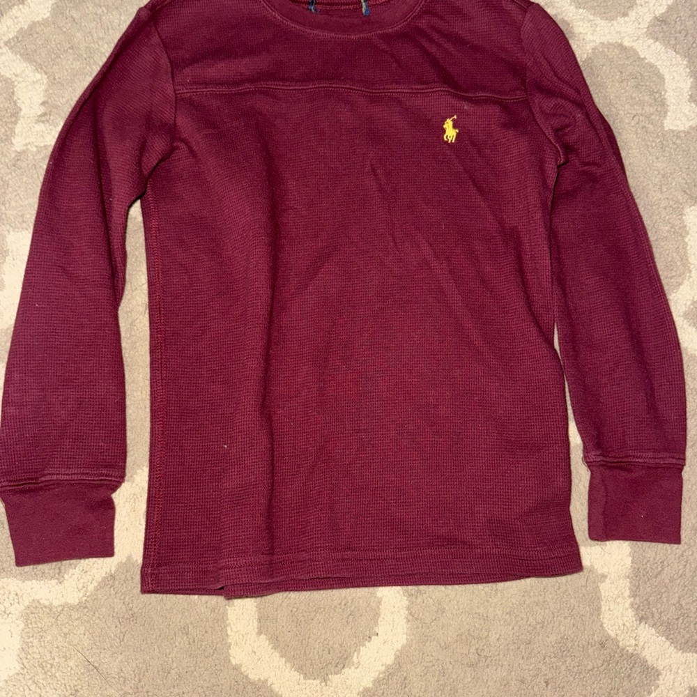 Ralph Lauren Burgundy Long Sleeve Tee